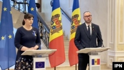 Laura Codruța Kövesi și Sergiu Litvinenco, Chișinău, 12 iulie 2022.