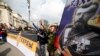 Një nga protestat kundër NATO-s e mbështetësve të partisë Zavetnici, Beograd, mars 2016.