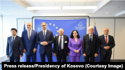 Liderët e Ballkanit Perëndimor gjatë takimit me shefin e diplomacisë së BE-së, Josep Borrell, në Nju Jork të SHBA-së. 