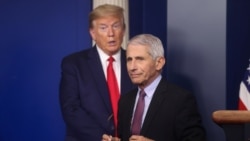 Претседателот на САД Доналд Трамп и доктор Ентони Фаучи
