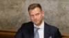 Tiborcz István a Parlamentben apósa, Orbán Viktor beiktatásán 2022. május 16-án