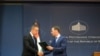 Ministar finansija Srbije Siniša Mali i ministar spoljnih poslova i trgovine Mađarske Peter Sijarto, Beograd, 10. jun 2022. 