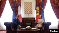 Maia Sandu și Emmanuel Macron, 15 iunie 2022