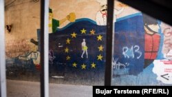 Grafite me flamurin e BE-së, Prishtinë 2022.