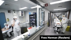 Një spital në Belgjikë. 