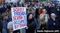 Protest u Beogradu održan 10. aprila 2025. zbog proterivanja desetina stranih državljana iz Srbije.