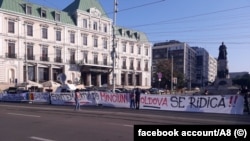 10 August 2019, protestul ieșenilor față de lipsa de interes a autorităților pentru construcția autostrăzii A8
