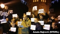 Protest u Novom Pazaru, foto: Amela Bajrović