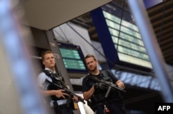 Poliția după evacuarea Gării centrale de la München