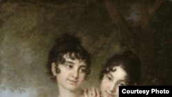 Портрет княжон Елены Алексеевны и Александры Алексеевны Куракиных. Владимир Боровиковский 1802 год. Лувр
