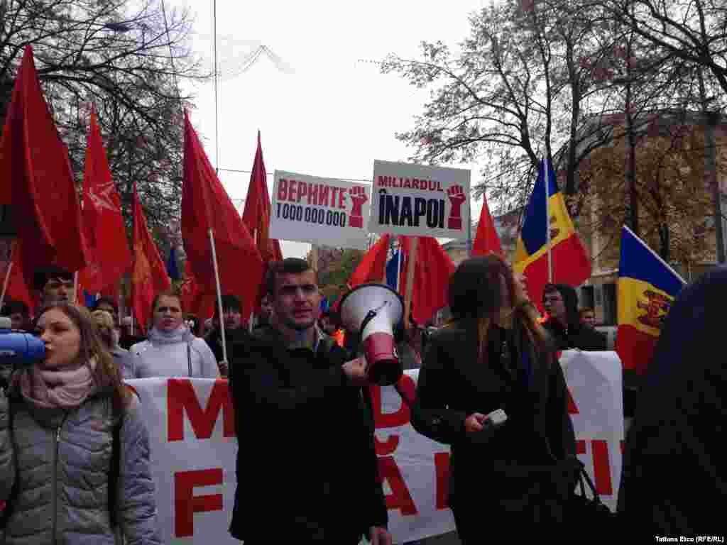 29 octombrie 2015. Protest al socialiştilor