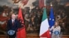 Kryeministri i Shqipërisë, Edi Rama, dhe ajo e Italisë, Giorgia Meloni. Romë, 6 nëntor 2023. 