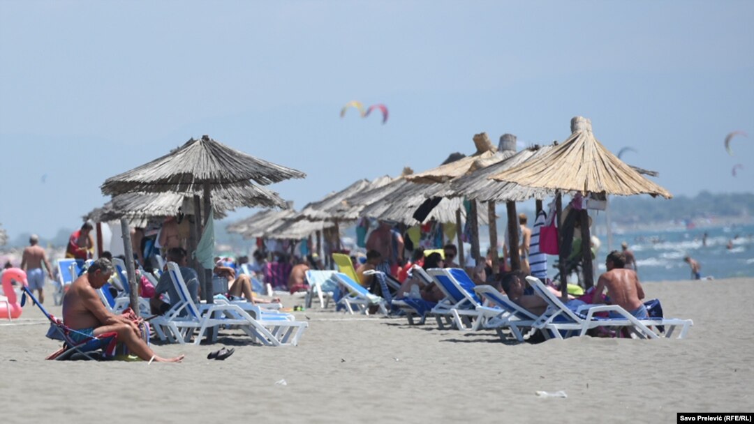 Plaža u Ulcinju, jula 2019. 