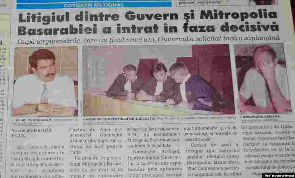 "Flux", 7 august 1997, procesul Mitropoliei Basarabiei