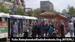 Одне з місць вибухів у Дніпропетровську 27 квітня