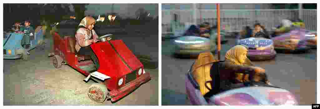 Lijevo: Zabavni park, 16. februar 1998. Desno: Zabavni park, 4. februar 2013. 