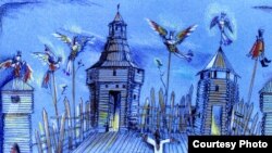 Владимир Колтунов. «Девичий переполох» Ю. Милютина. Эскизы декораций