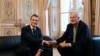 Емануел Макрон и Мишел Барние, 31 јануари 2020 год