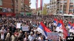 Protest protiv sporazuma u Mitrovici