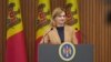 Vicepreședinta Parlamentului, Doina Gherman, la o conferință de presă la guvern, pe 3 aprilie 2025
