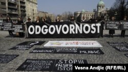 Protest 'Žena u crnom, Beograd, 23.mart2012.