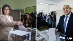 Лидерката на БСП Корнелија Нинова и лидерот на ГЕРБ Бојко Борисов, двете партии со најголема поддршка според испитувањата на јавното мислење