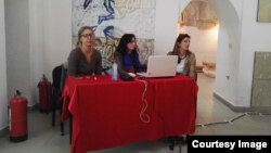 Прес конференција за изложбата.
