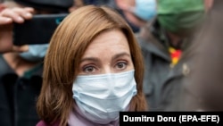 Președinta Maia Sandu, Chișinău, decembrie 2020.
