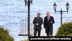 Igor Dodon și Vadim Krasnoselski, la Holercani, martie 2017