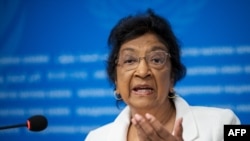 Navi Pillay vorbind la Geneva pe 16 septembrie.