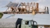Разбураны дом у вёсцы Вырыкі ў Люблінскім ваяводзтве Польшчы, 10 верасьня 2025