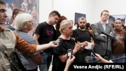 Borka Pavićević na otvaranju izložbe
