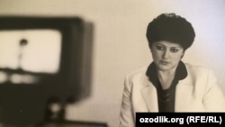 Известная журналистка телевидения советского Узбекистана Лола Хатамова. 