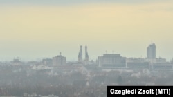 A tájékoztatási határértéket meghaladó füstköd Debrecenben 2019. február 21-én