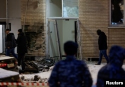 Locul exploziei care l-a ucis pe Igor Kirilov și pe un alt ofițer rus pe 17 decembrie.