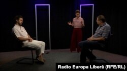 Natalia Morari cu invitații săi interpretul Pasha Parfeni și istoricul Virgil Paslariuc