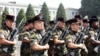 Сарбозони Фаронса дар гашти низомӣ ба шарафи 20-солагии истиқлоли Тоҷикистон. 9 сентябри соли 2011