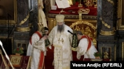Устоличување на новиот патријарх на Српската православна црква Порфирије, Белград, 19 февруари 2021 година.