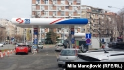 Benzinska stanica Naftne industrije Srbije (NIS), Beograd, 26. februara 2025.