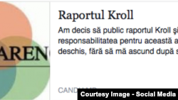 Primul raport Kroll publicat pe Facebook de președintele parlamentului moldovean Andrian Candu.