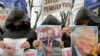 Протест украинских предпринимателей перед зданием парламента