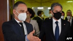 Sekretari amerikan i Shtetit, Antony Blinken dhe ministri i Jashtëm i Gjermanisë, Heiko Maas. 