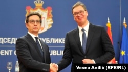 Претседателите на Македонија и на Србија, Стево Пендаровски и Александар Вучиќ