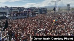 FILE: Some 100,000 protesters participated in a Pashtun Tahafuz Movement (PTM) protest in Miran Shah, the administrative headquarters of North Waziristan on April 14.