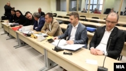 Обвинетите на едно од рочиштата за предметот организатори на 27 април, Кривичен суд, Скопје