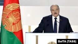 Alexandr Lukașenka se adresează participanților la Adunarea Populară Pan-Belarusă din Minsk, 11 februarie 2021