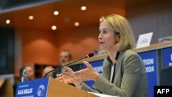 Kaja Kallas la audieri în Parlamentul European, Bruxelles, 12 noiembrie 2024. 