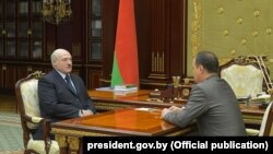 Բելառուսի նախագահ Ալեքսանդր Լուկաշենկոն հանդիպում է Ռոման Գոլովչենկոյի հետ, Մինսկ, 3-ը հունիսի, 2020թ.