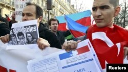 Protesti Turaka zbog usvajanja zakona, Pariz, 23. siječnja 2012.