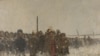 В.В. Верещагин (1842—1904). Переправа наполеоновской армии через Березину. 1902—1906. Картина не окончена. Холст, масло. 147х198 см. Последняя, считавшаяся утраченной картина из серии, посвященной Отечественной войне 1812 года